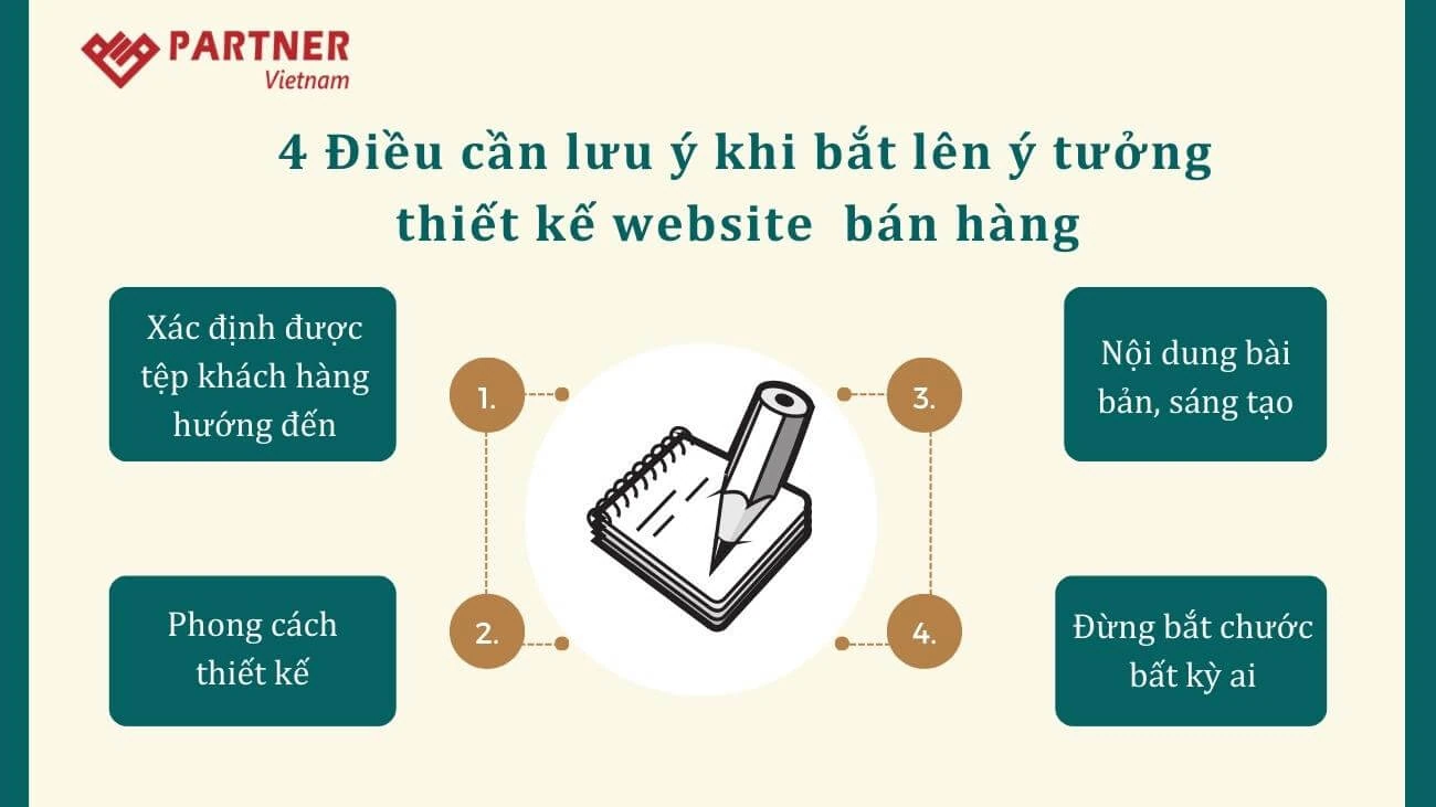 4 Điều cần lưu ý khi bắt lên ý tưởng thiết kế website bán hàng