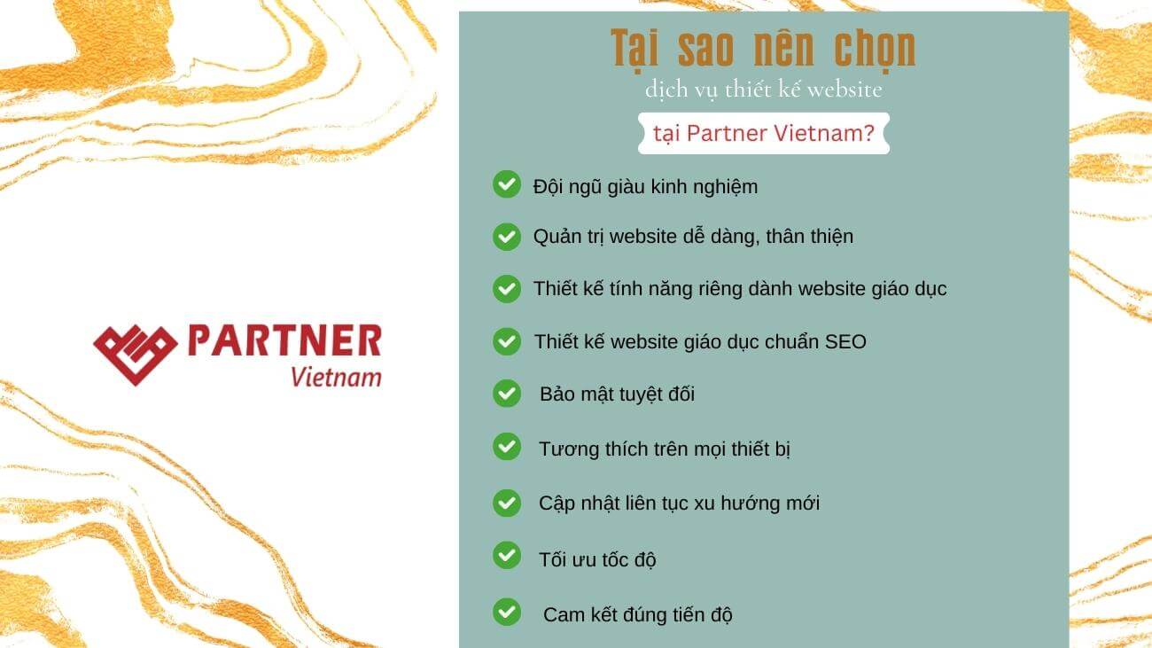Quy trình thiết kế website giáo dục - trường học tại Partner Vietnam