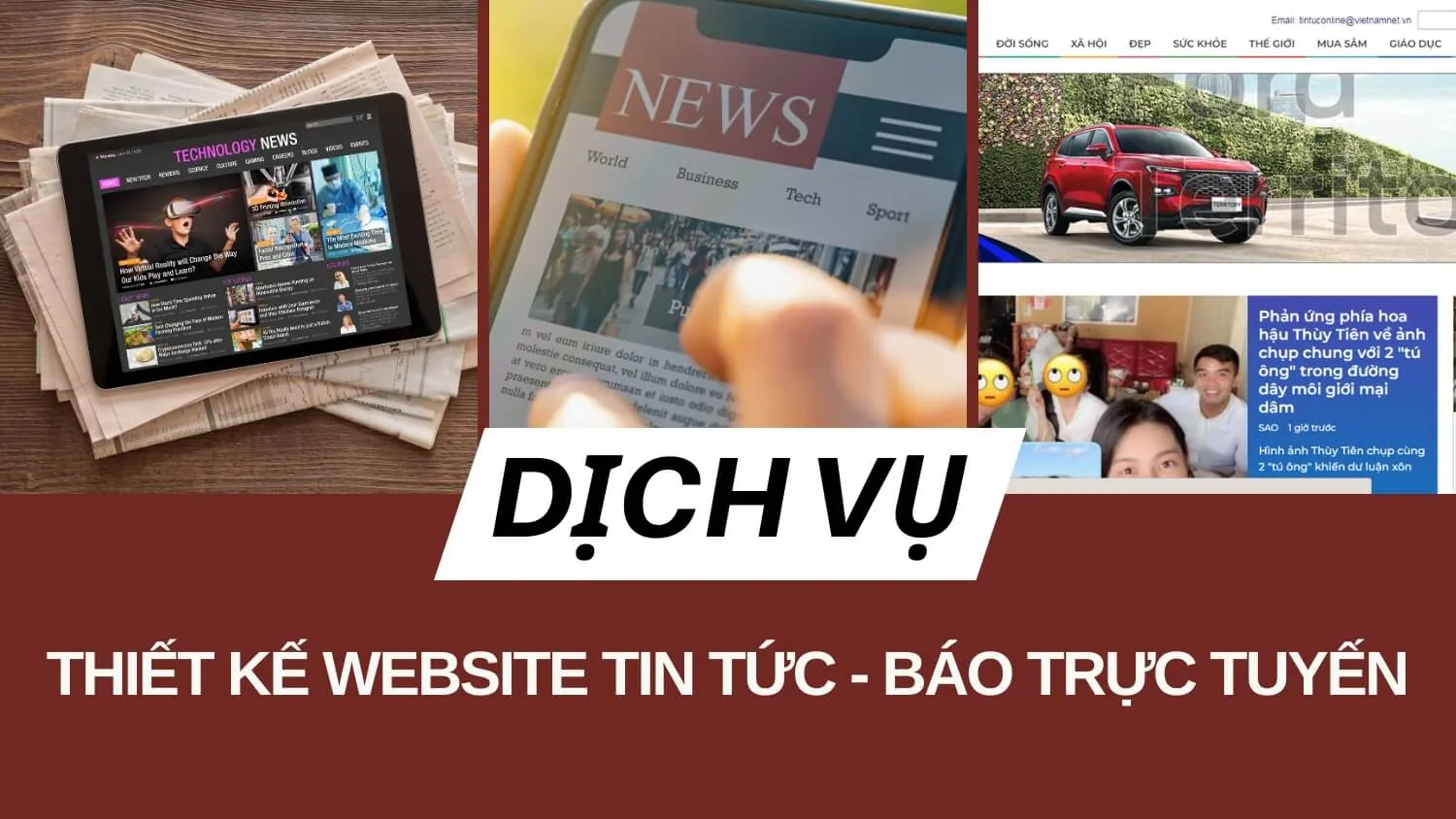 Dịch vụ thiết kế website tin tức  – báo trực tuyến